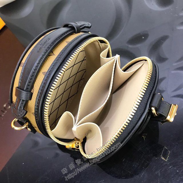 路易威登女包 M68276 黃花 頂級原單 Mini Boite Chapeau手袋 LV圓餅包 LV斜跨女包  ydh2922